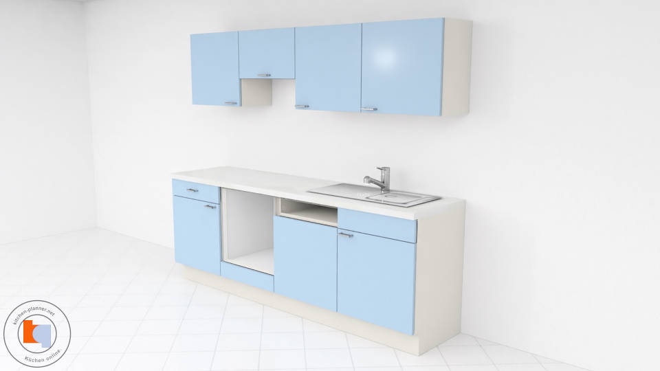 Küchenzeile Saranda ohne E-Geräte / 934 / Taubenblau