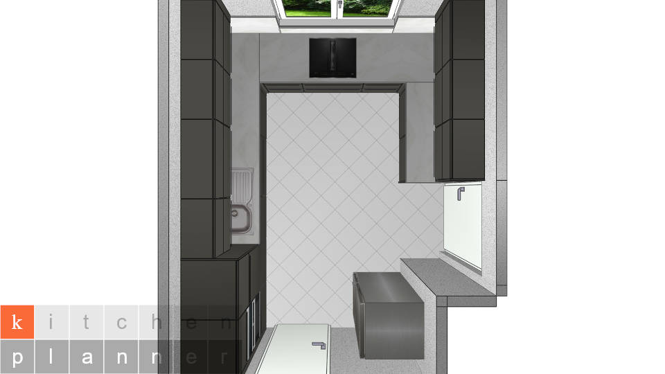 Moderne U-Küche mit Griffleisten / Bild 4