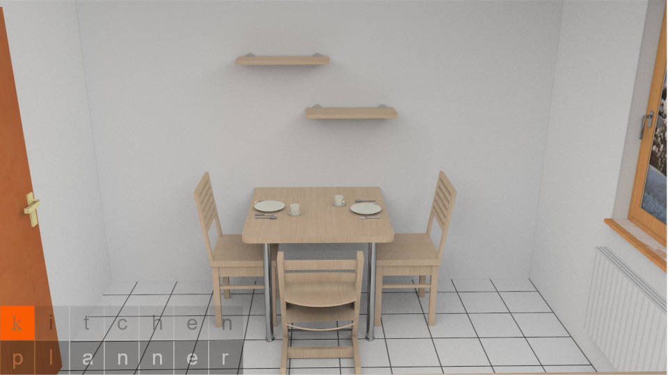 Einzeilige Küche - Singleküche mit kleinem Essbereich / Bild 2